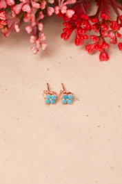 Heliophilia Silver Pendientes de Plata Esterlina 925 Rose